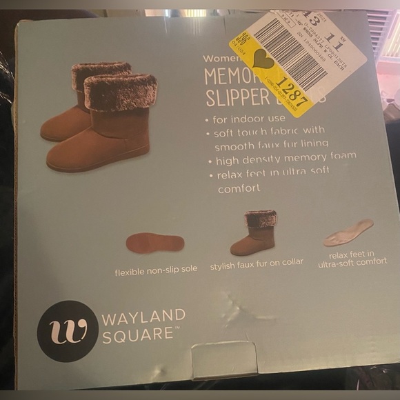 Women’s memory foam slipper Boots with gloves - Picture 2 of 2